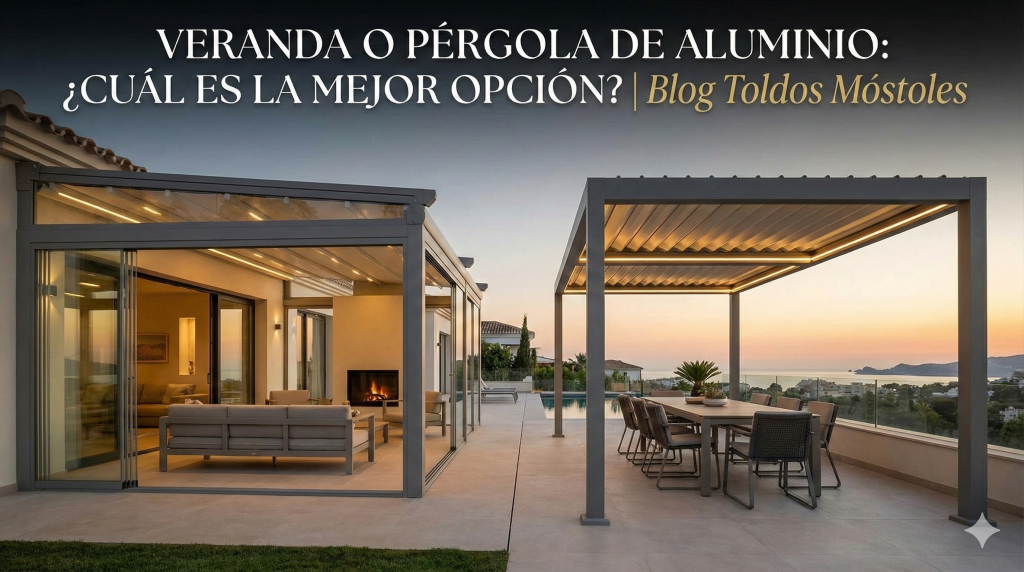 veranda o pérgola de aluminio